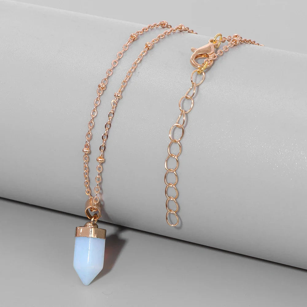 Crystal Point Gold Pendant Necklaces - Witchy wonder