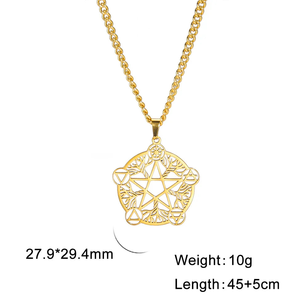 Pentacle Symbols Necklace - Witchy wonder