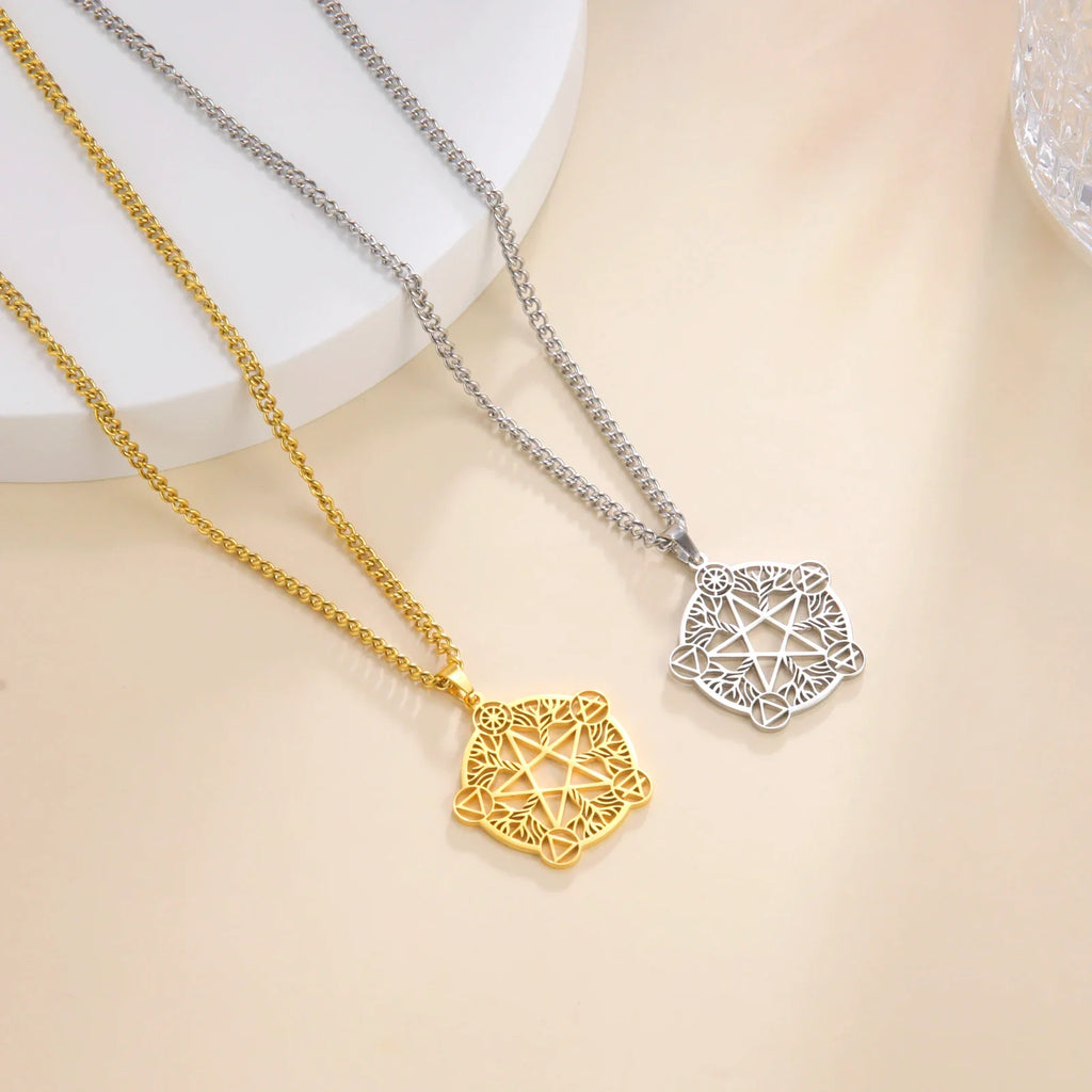 Pentacle Symbols Necklace - Witchy wonder