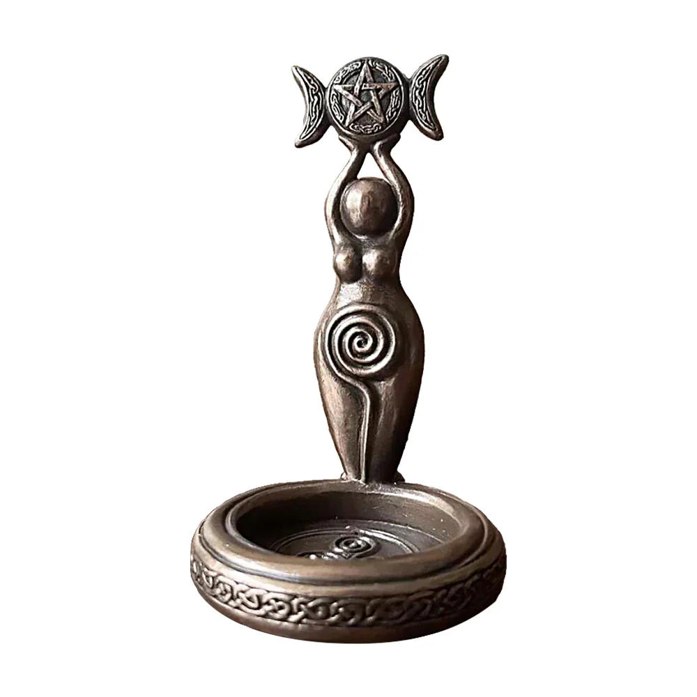 Goddess Triple Moon Candle Holder - Witchy wonder
