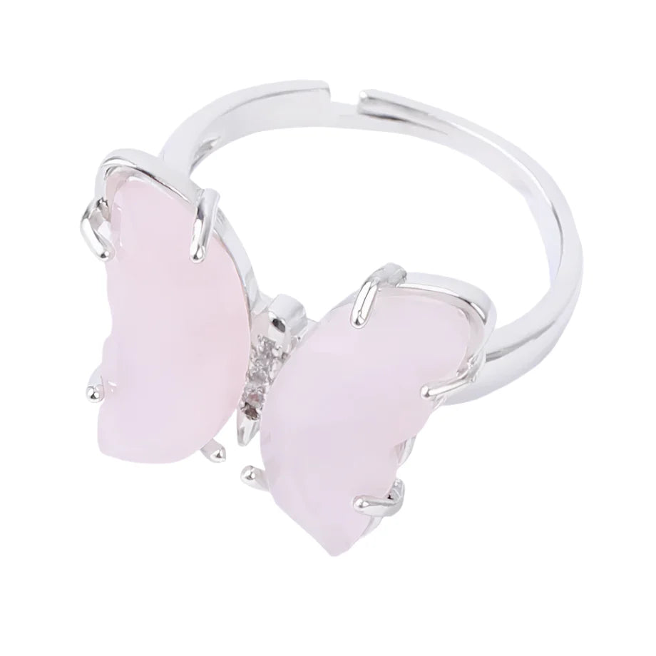Crystal Butterfly Necklace & Ring - Witchy wonder