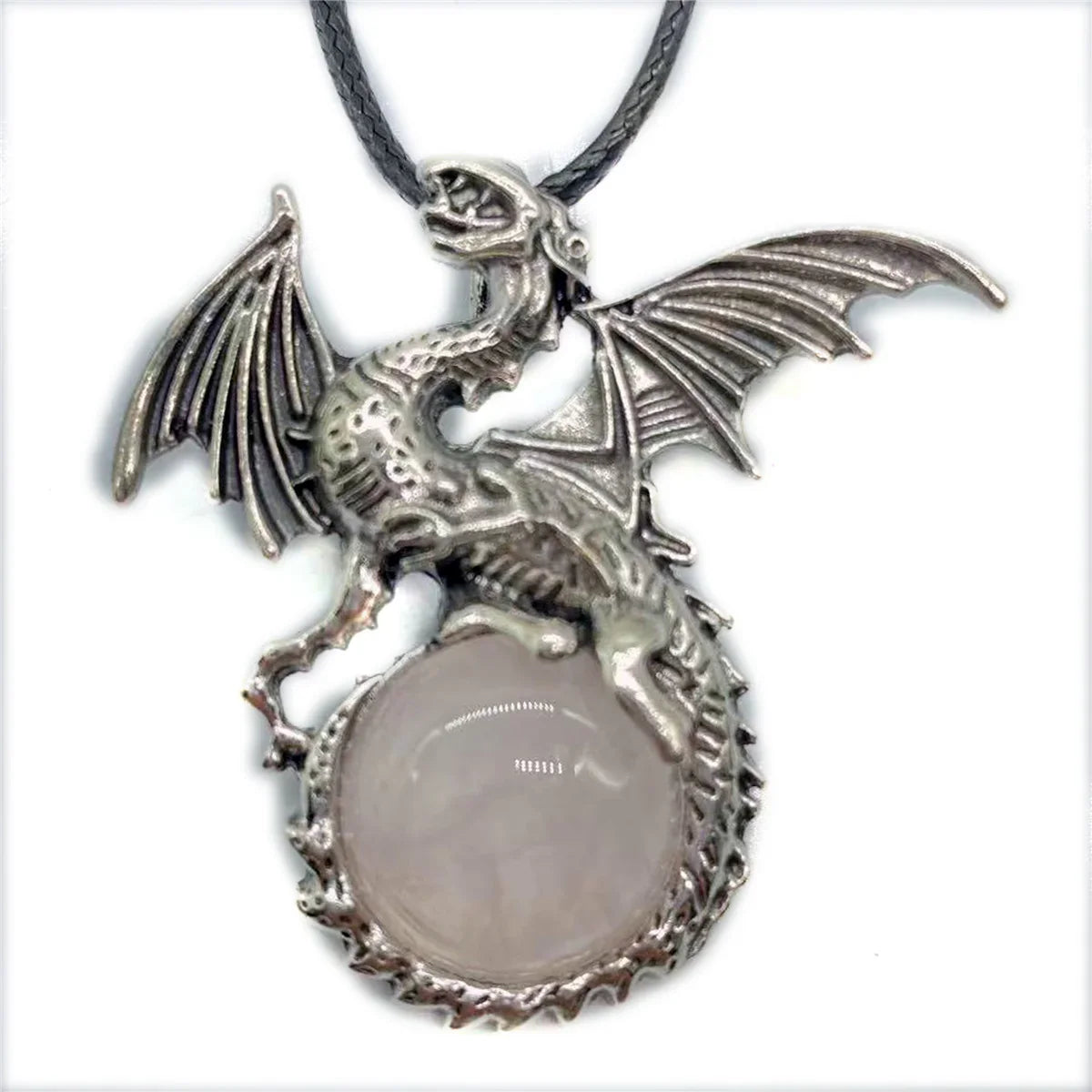 Crystal Circle Dragon Necklaces - Witchy wonder