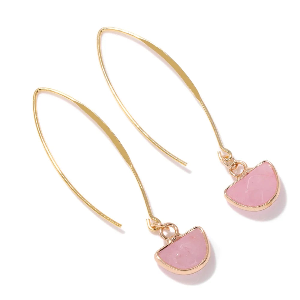 Crystal Faceted Teardrop Gold Earrings - Witchy wonder