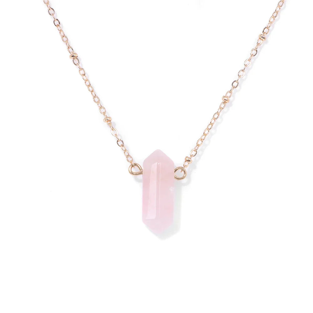 Crystal Hexagon Gold Necklaces - Witchy wonder