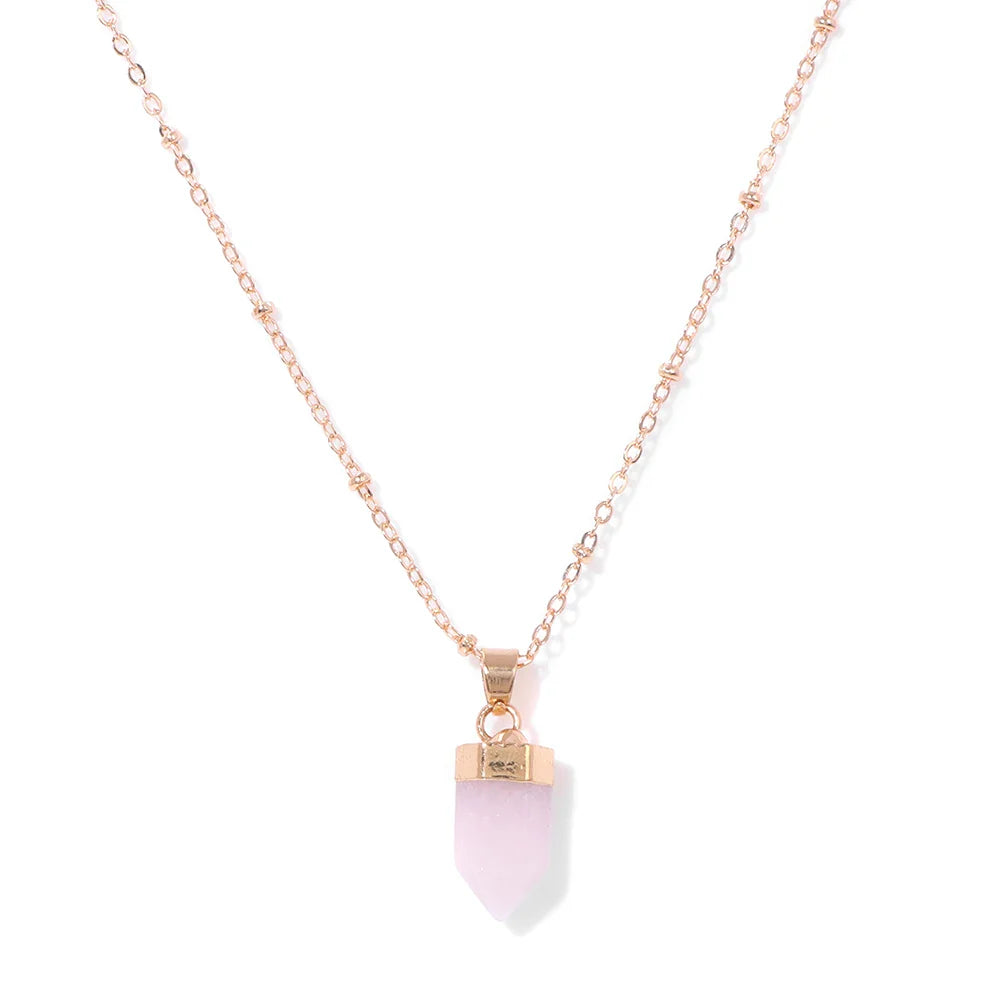 Crystal Point Gold Pendant Necklaces - Witchy wonder