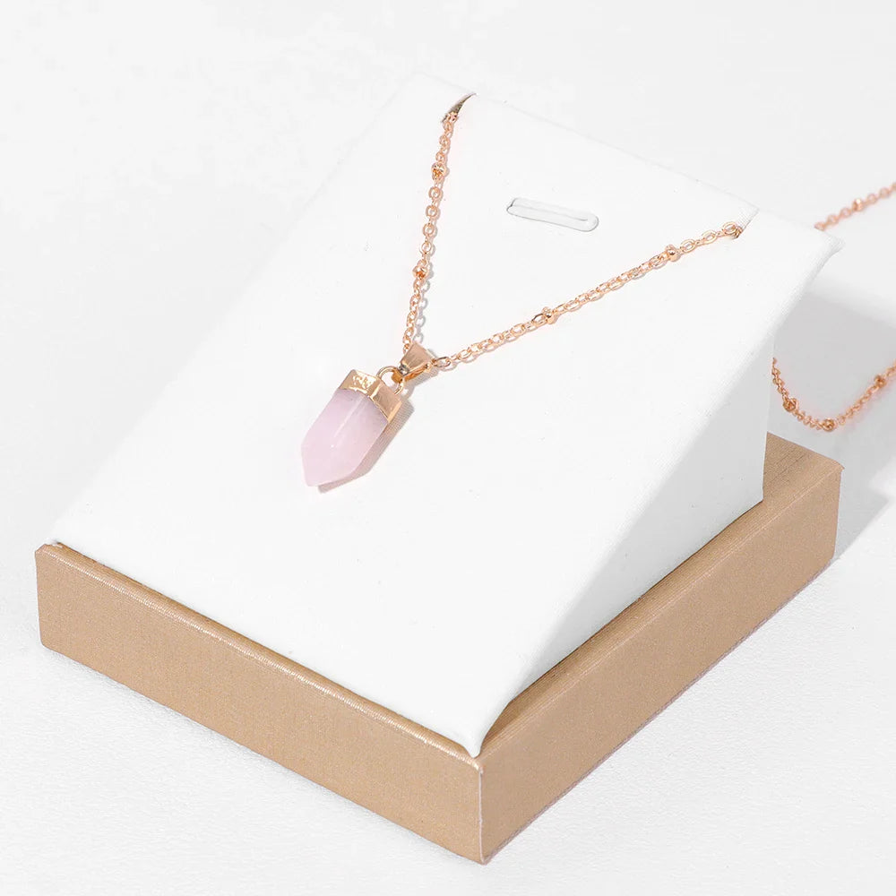 Crystal Point Gold Pendant Necklaces - Witchy wonder