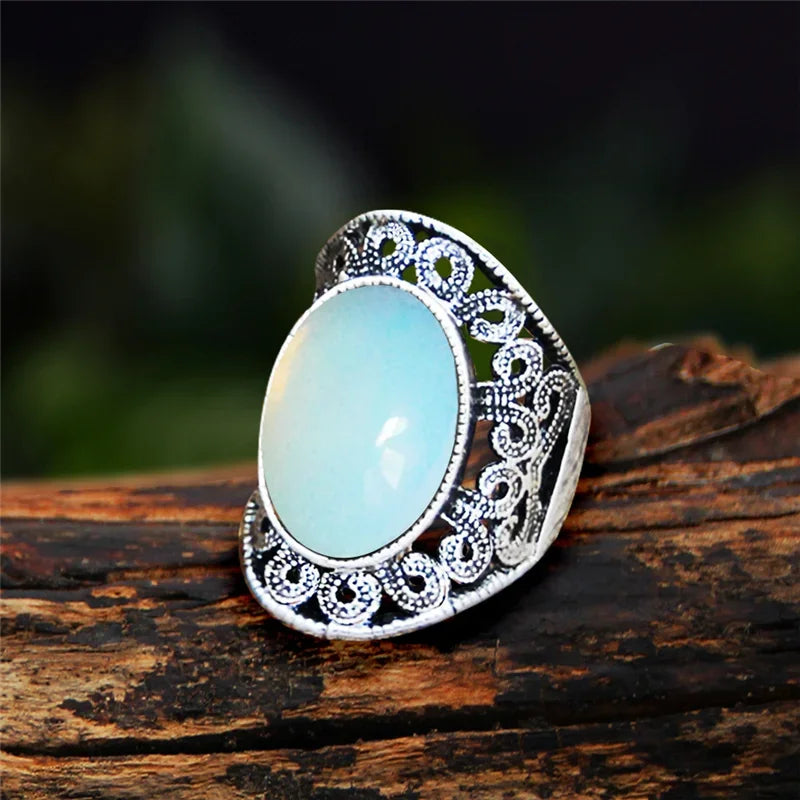 Stone Oval Vintage Design Rings - Witchy wonder