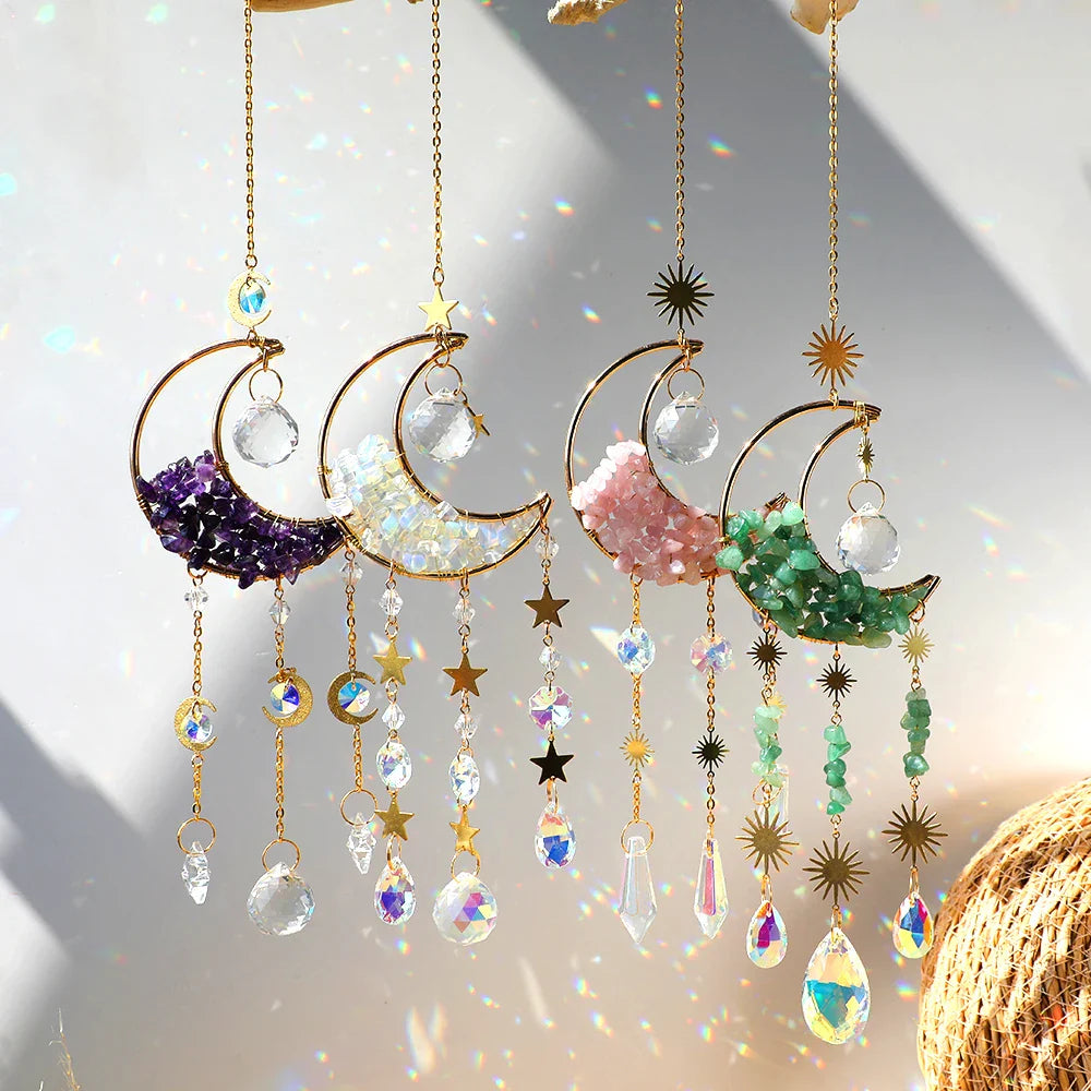 Crystal Moon Suncatchers - Witchy wonder