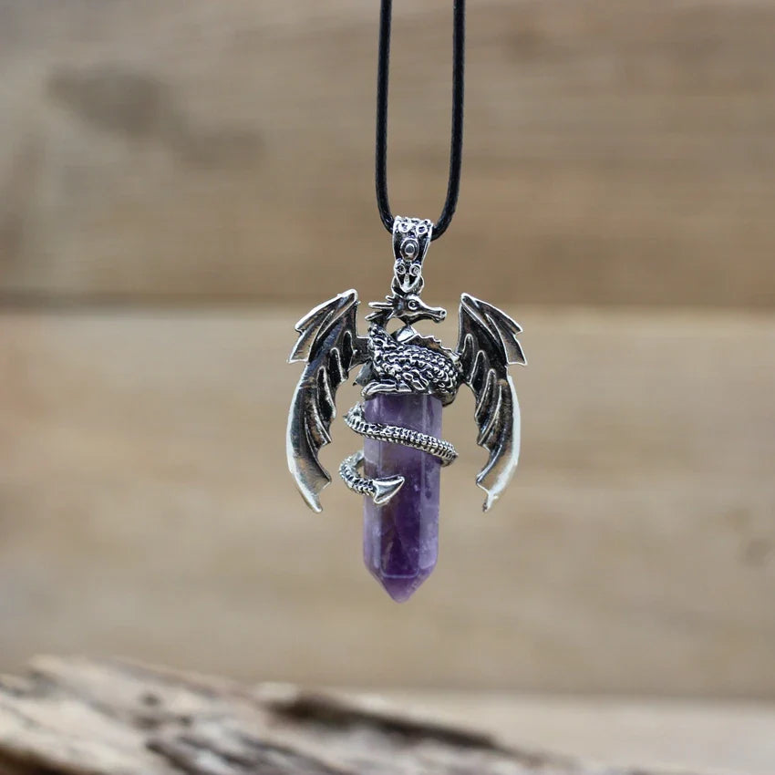 Dragon Crystal Pendant Necklace - Witchy wonder