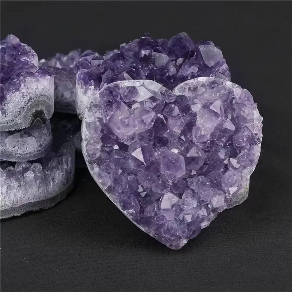 Amethyst Druzy Crystal Heart - Witchy wonder