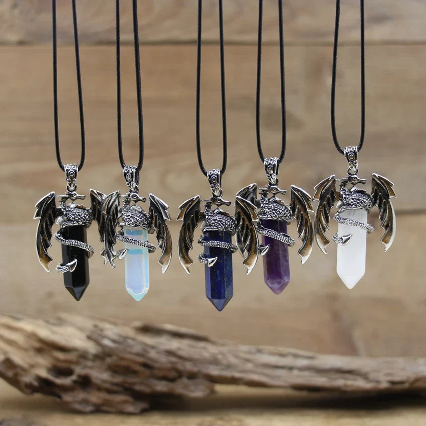 Dragon Crystal Pendant Necklace - Witchy wonder