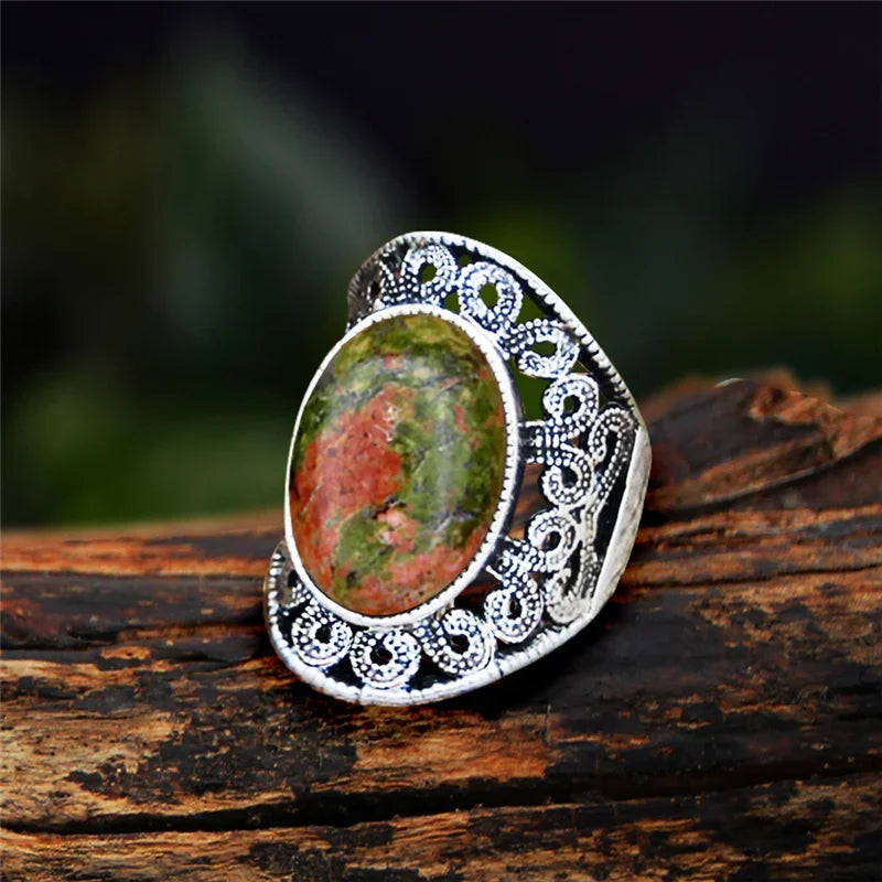 Stone Oval Vintage Design Rings - Witchy wonder