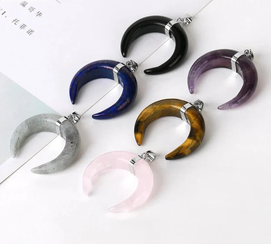 Crystal Crescent Moon Necklaces - Witchy wonder