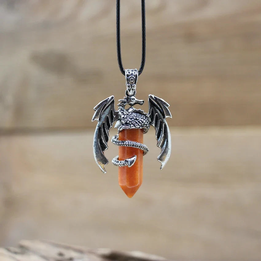 Dragon Crystal Pendant Necklace - Witchy wonder