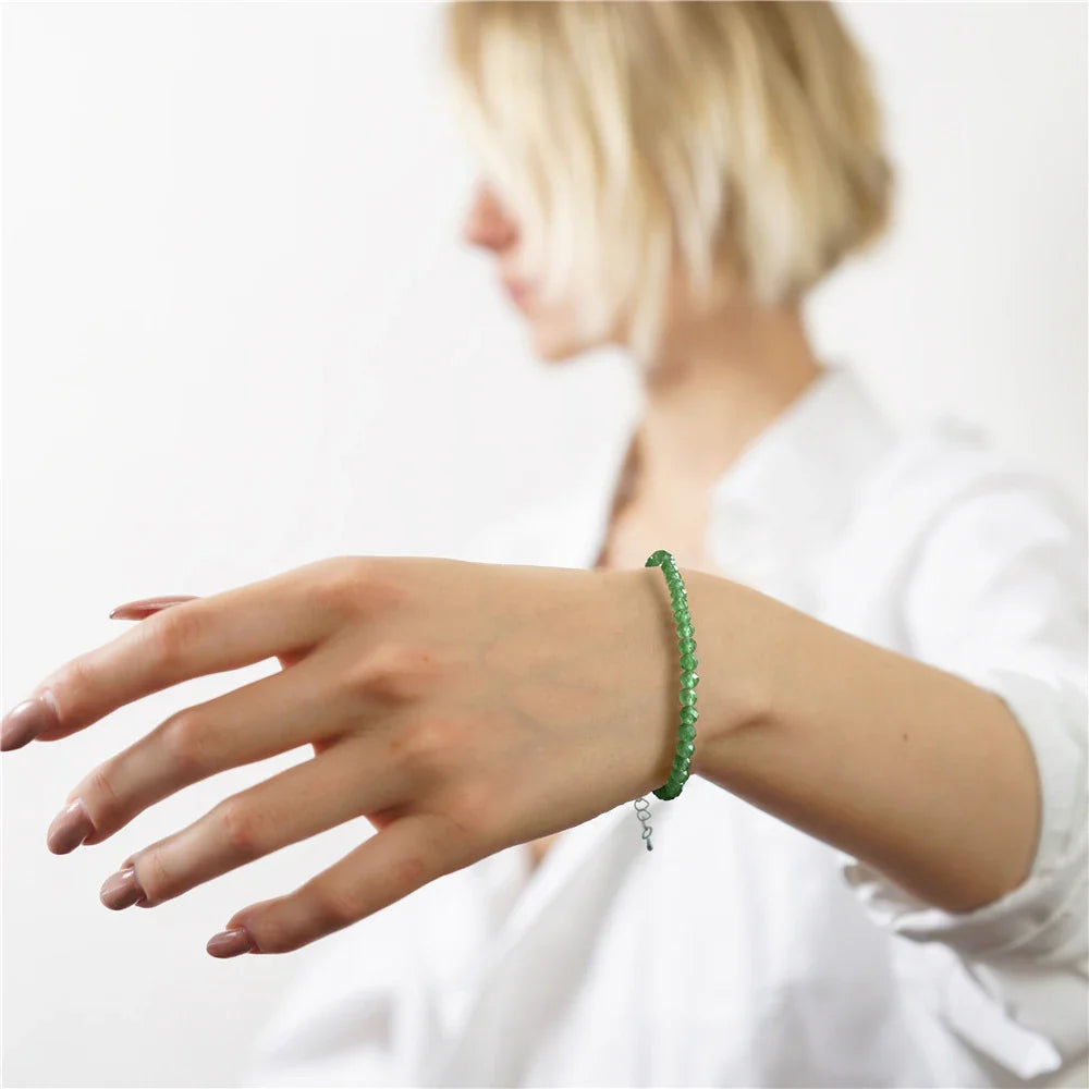 Faceted Gemstone Bead Bracelets