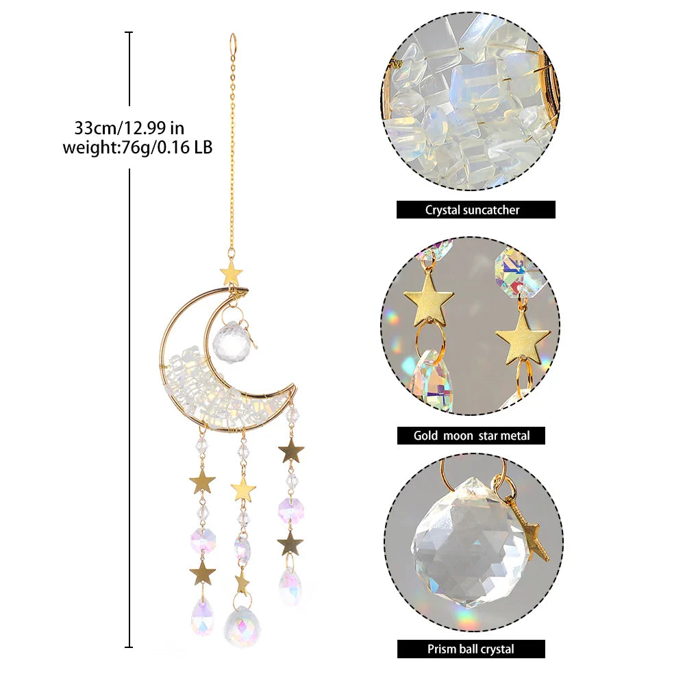 Crystal Moon Suncatchers - Witchy wonder