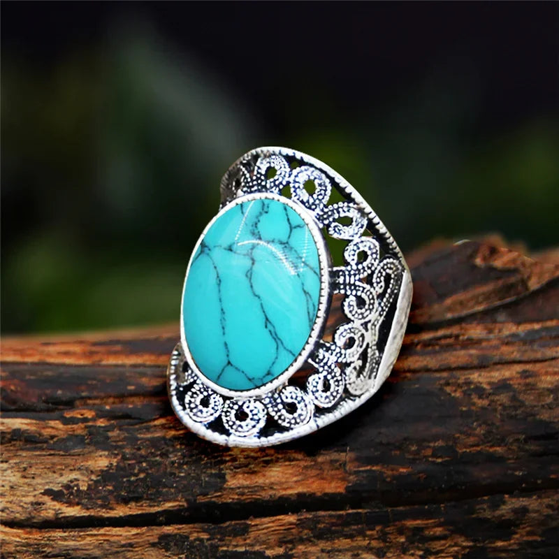Stone Oval Vintage Design Rings - Witchy wonder
