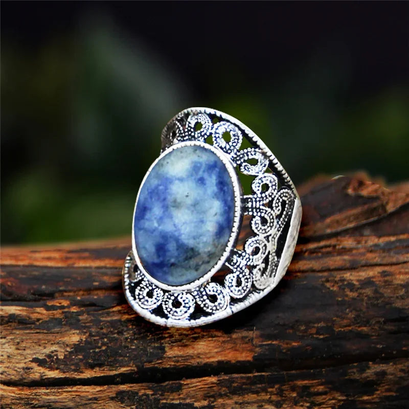 Stone Oval Vintage Design Rings - Witchy wonder