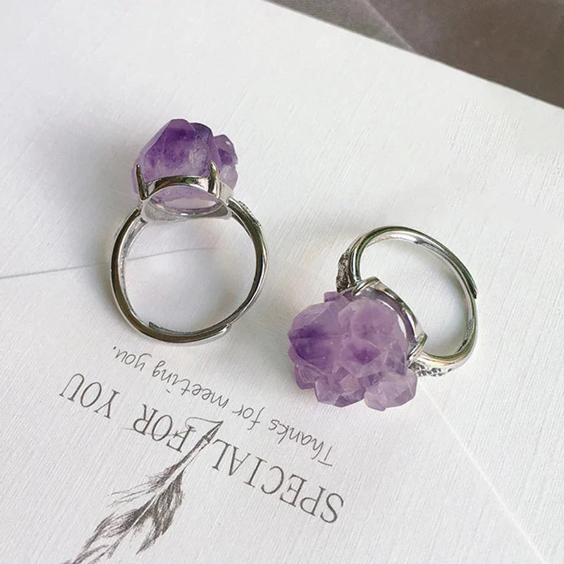Amethyst Cluster Ring - Witchy wonder