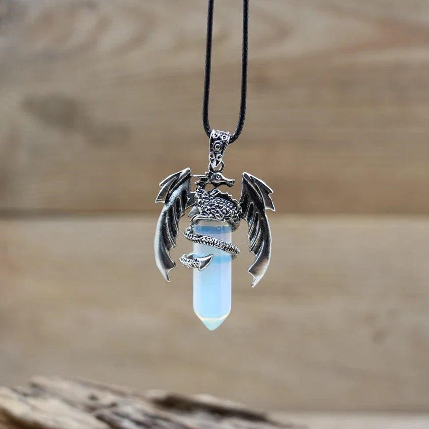 Dragon Crystal Pendant Necklace - Witchy wonder