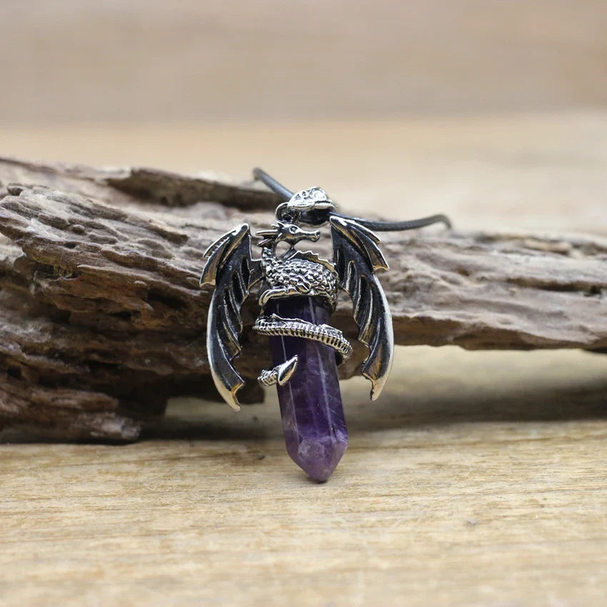 Dragon Crystal Pendant Necklace - Witchy wonder