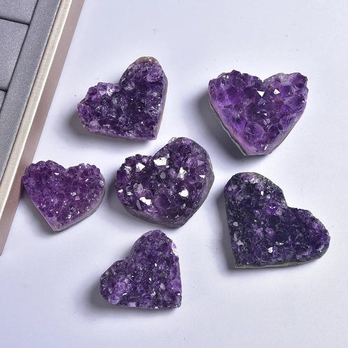 Amethyst Druzy Crystal Heart - Witchy wonder