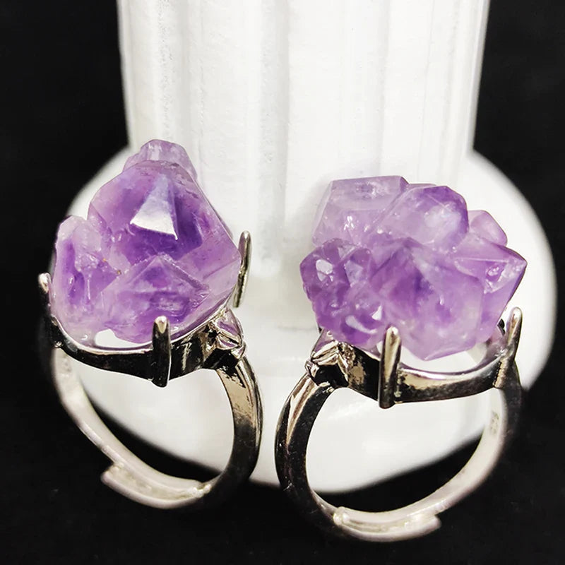 Amethyst Cluster Ring - Witchy wonder