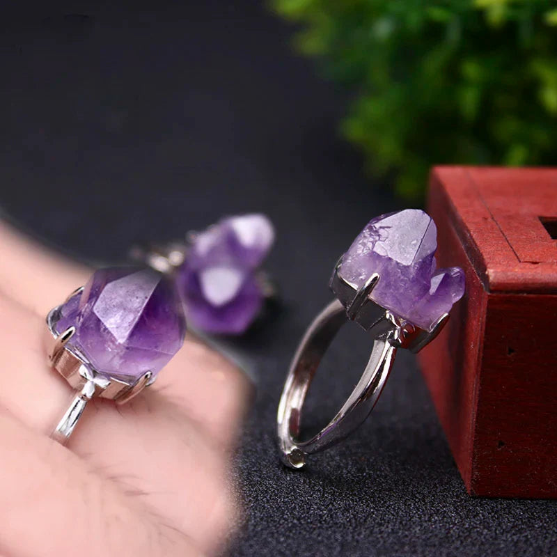 Amethyst Cluster Ring - Witchy wonder