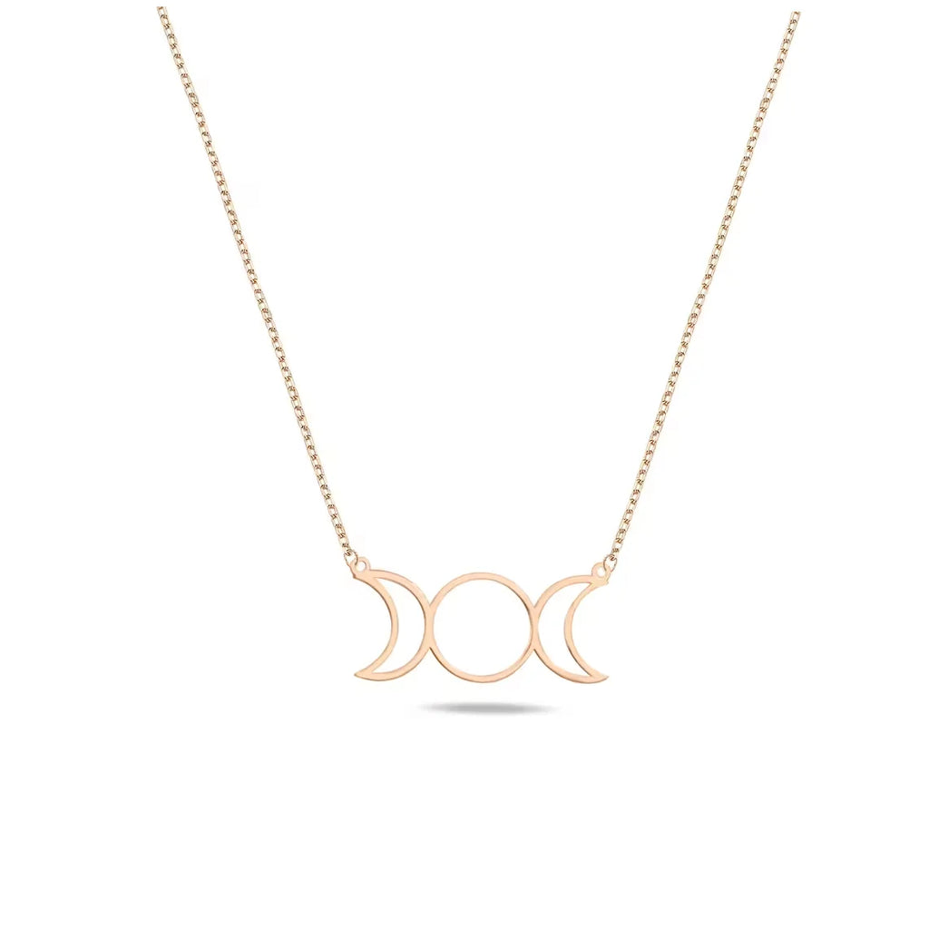 Triple Moon Goddess Necklace - Witchy wonder