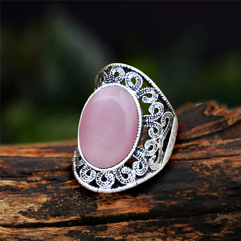 Stone Oval Vintage Design Rings - Witchy wonder