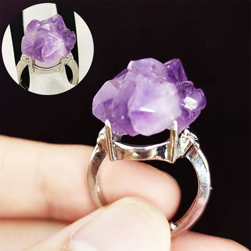 Amethyst Cluster Ring - Witchy wonder