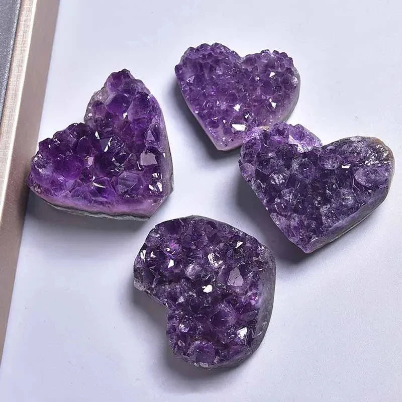 Amethyst Druzy Crystal Heart - Witchy wonder
