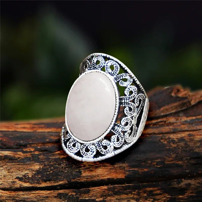 Stone Oval Vintage Design Rings - Witchy wonder