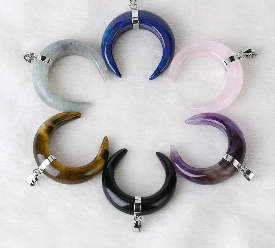 Crystal Crescent Moon Necklaces - Witchy wonder