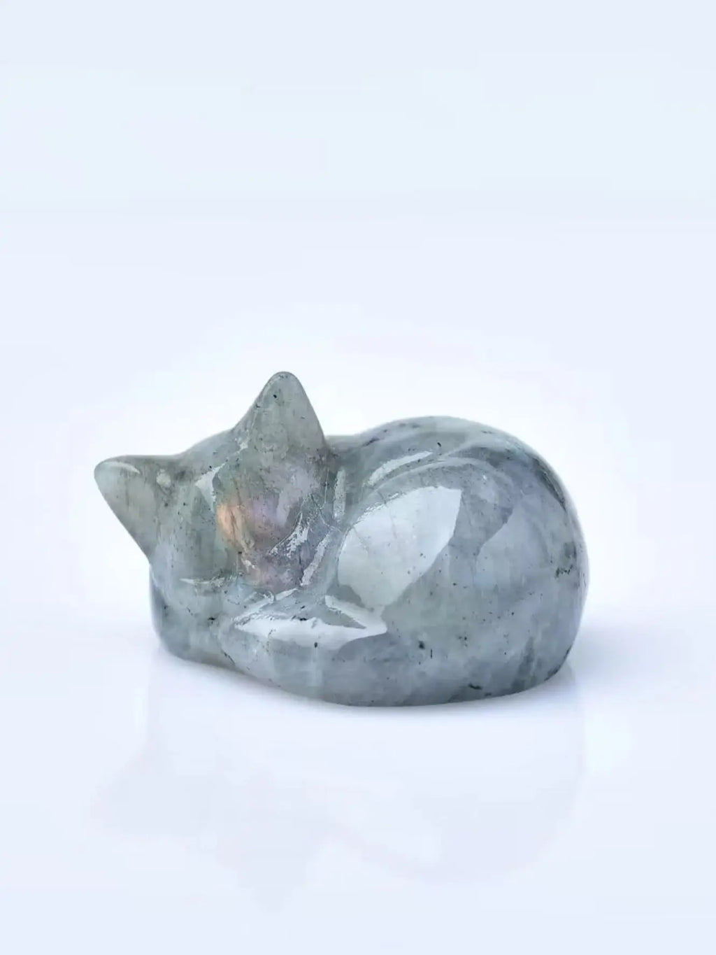 Crystal Sleeping Cat Statue - Witchy wonder