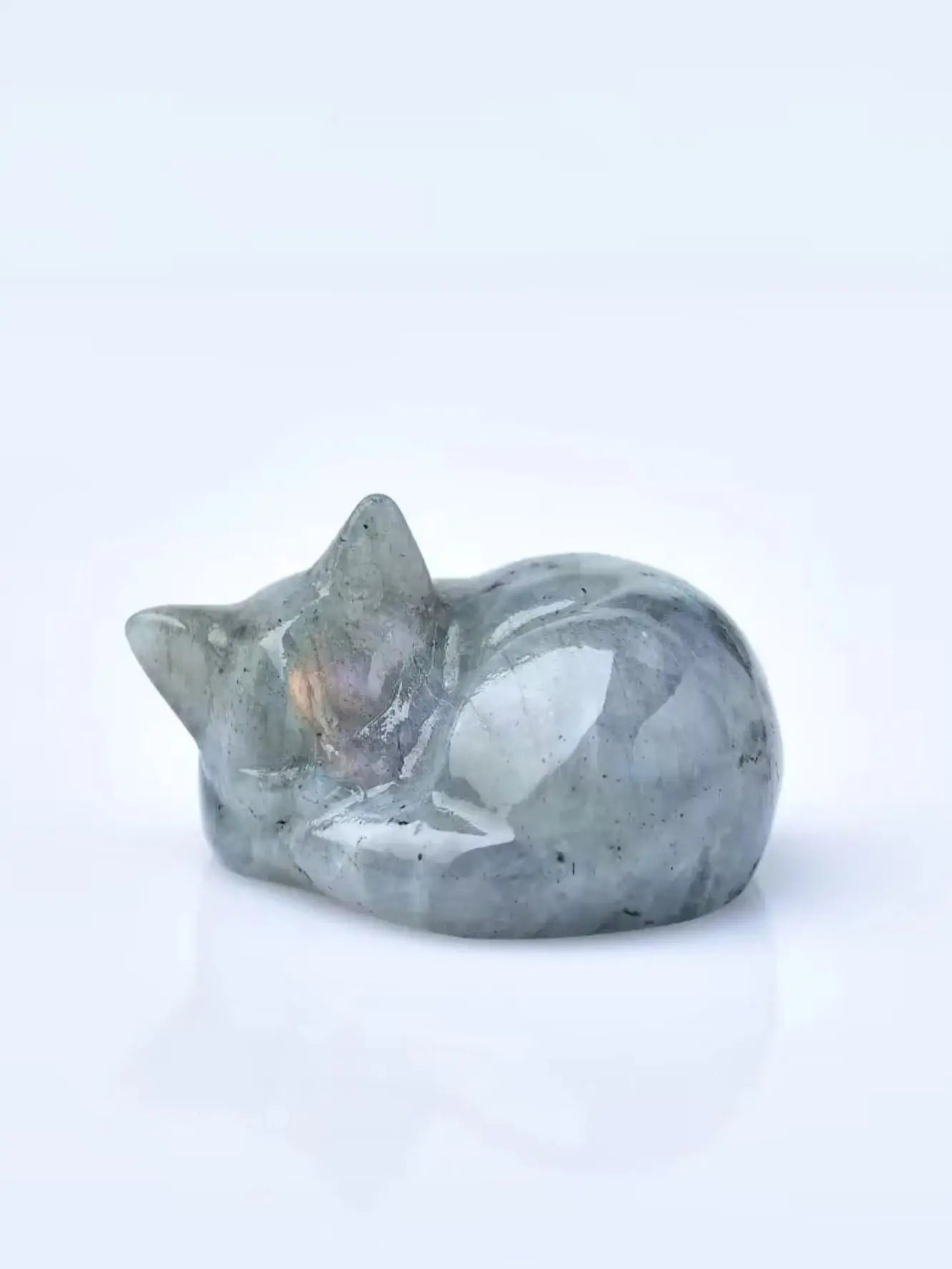 Crystal Sleeping Cat Statue - Witchy wonder