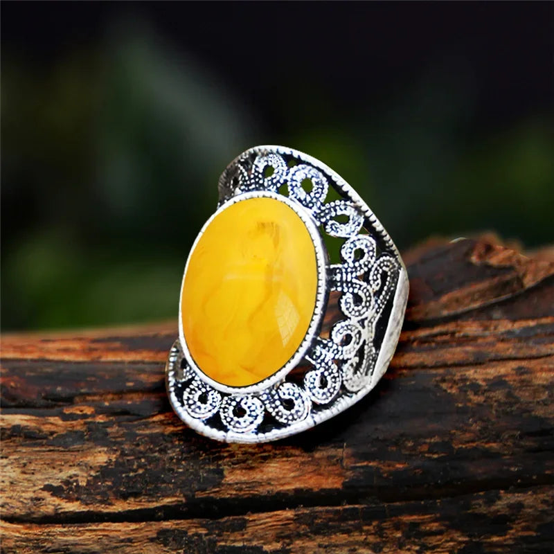 Stone Oval Vintage Design Rings - Witchy wonder
