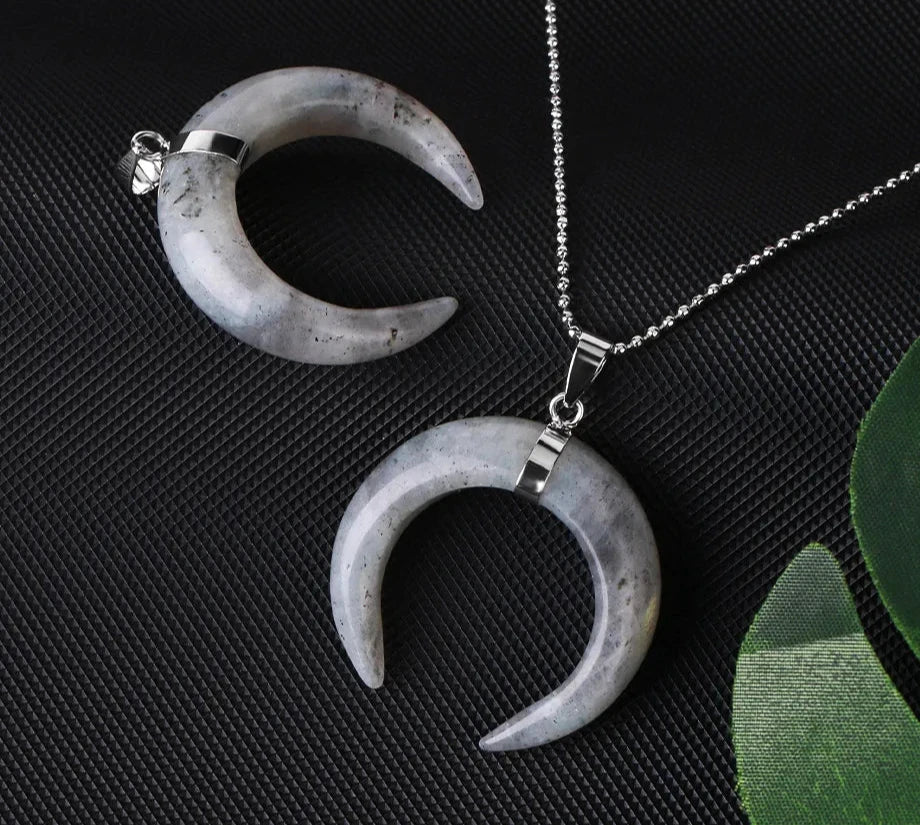 Crystal Crescent Moon Necklaces - Witchy wonder