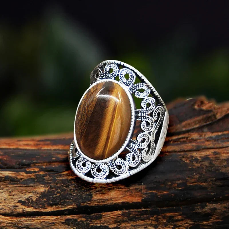 Stone Oval Vintage Design Rings - Witchy wonder