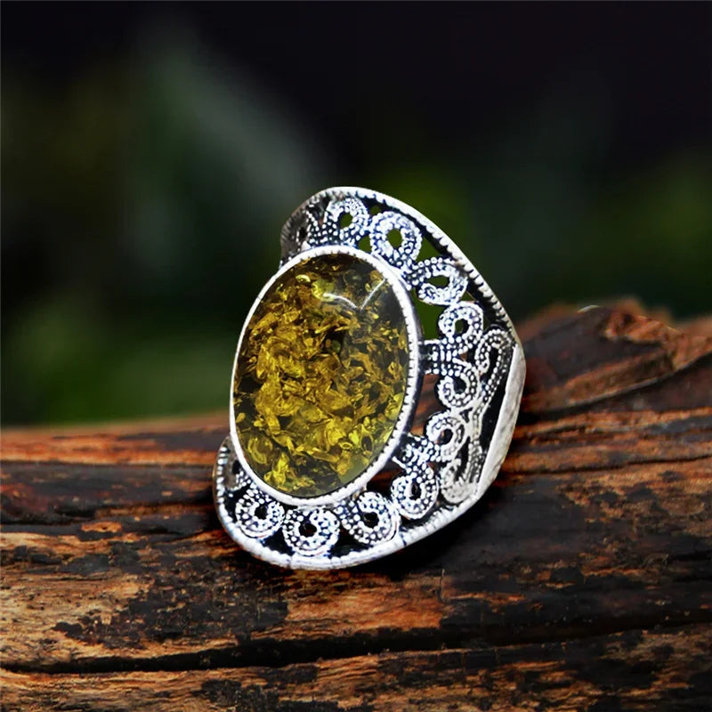 Stone Oval Vintage Design Rings - Witchy wonder