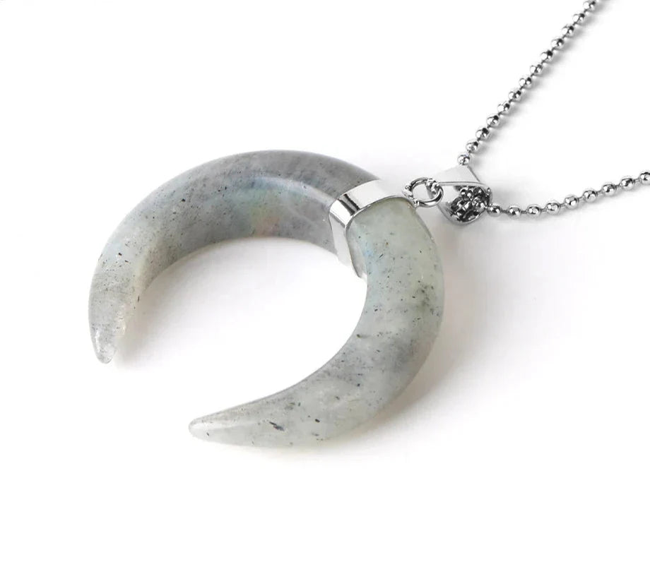 Crystal Crescent Moon Necklaces - Witchy wonder