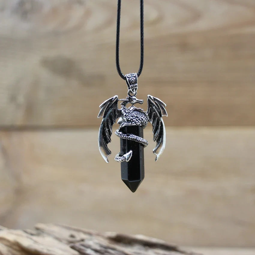 Dragon Crystal Pendant Necklace - Witchy wonder