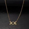 Triple Moon Goddess Necklace - Witchy wonder