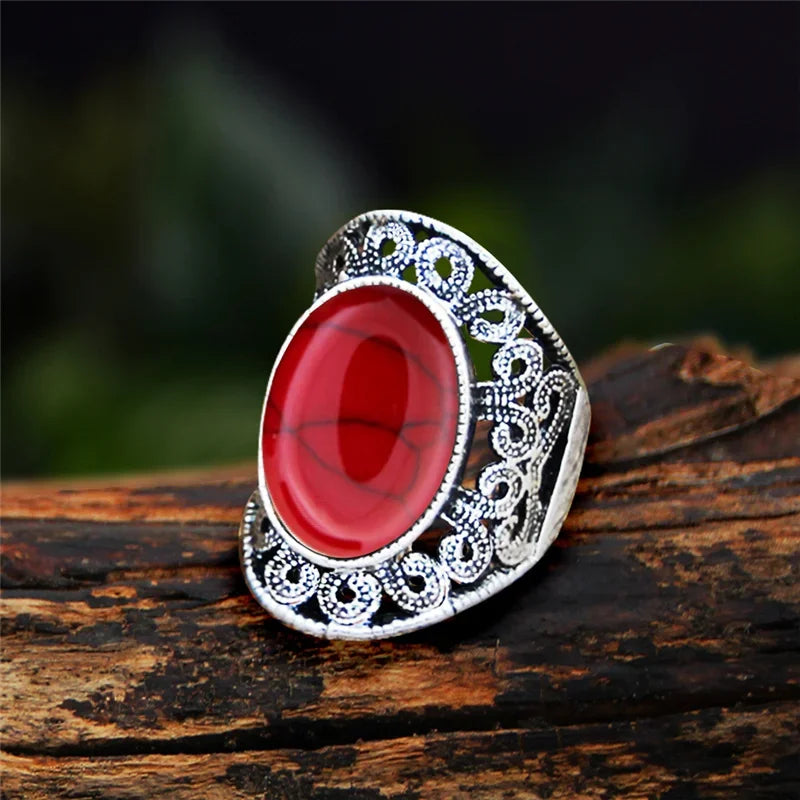 Stone Oval Vintage Design Rings - Witchy wonder