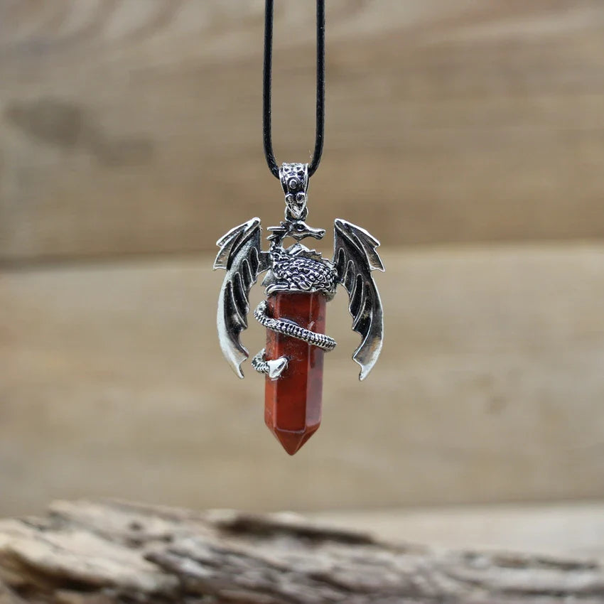 Dragon Crystal Pendant Necklace - Witchy wonder