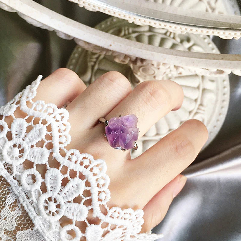 Amethyst Cluster Ring - Witchy wonder