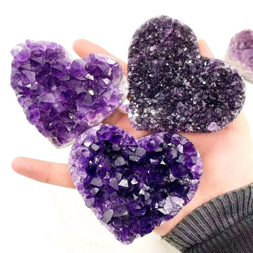 Amethyst Druzy Crystal Heart - Witchy wonder