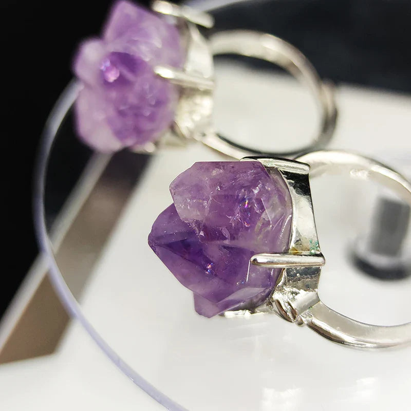 Amethyst Cluster Ring - Witchy wonder