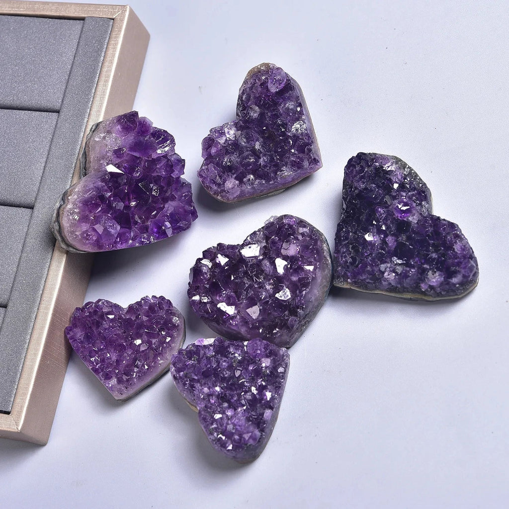 Amethyst Druzy Crystal Heart - Witchy wonder
