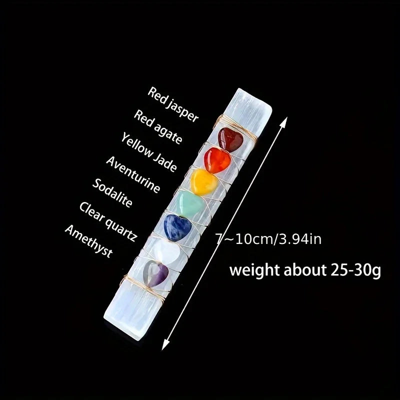 Chakra Heart Selenite Wand - Witchy wonder